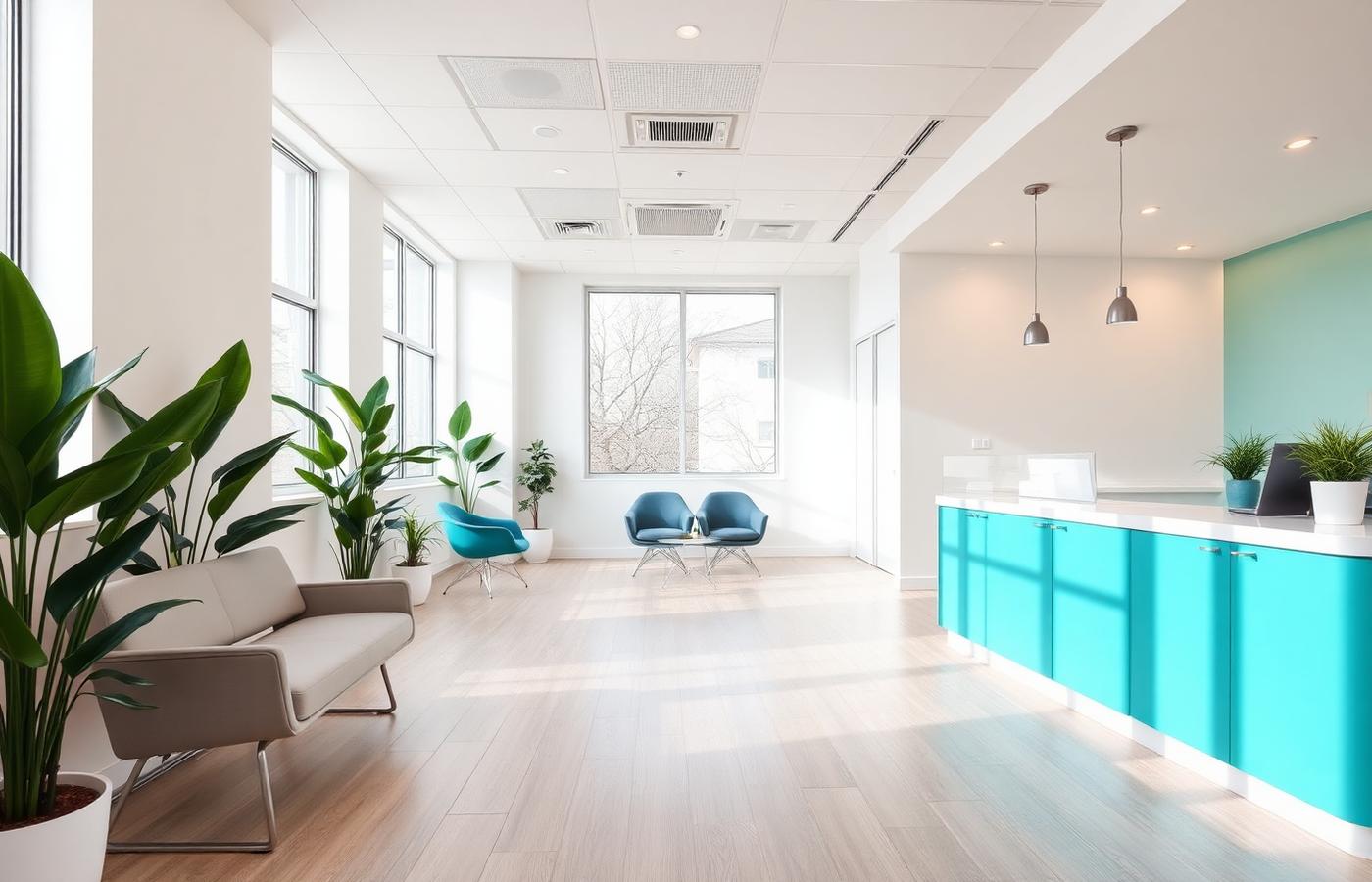 Bright modern clinic interior